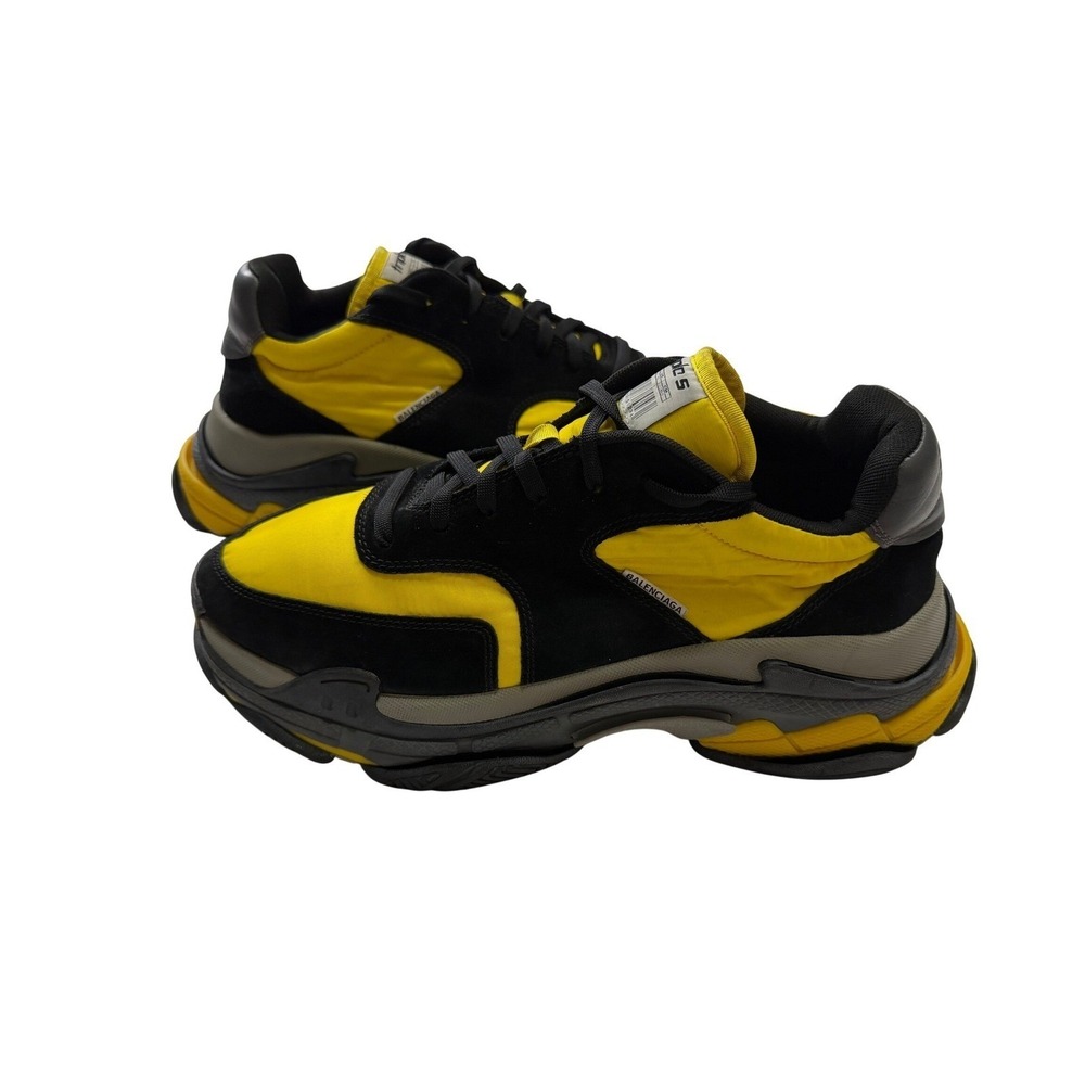 Balenciaga Triple S Mens Sneakers Yellow Black Chunky Dad Shoes Size 46 US 13